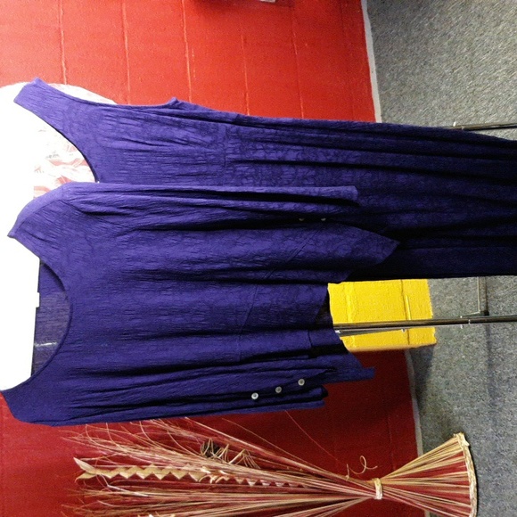 S.L Fashions Deep Purple two piece Dress - Picture 2 of 7